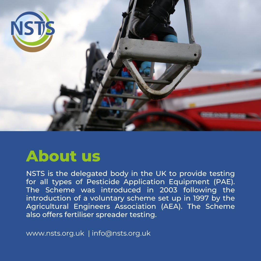With test centres and examiners around the country, NSTS service the needs of the land-based, agricutural, hoticultural and amenity sectors ensuring application equipment is both efficient and compliant. Learn more by visiting our website. nsts.org.uk

#FarmingUK
