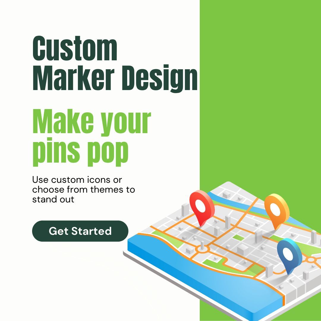 weplugins's tweet image. Tired of boring default pins?
Design your own markers that match your brand and grab attention instantly.
✨ Custom icons, color themes, and creativity — all in one click!

#wpmaps #mapdesign #custommarkers