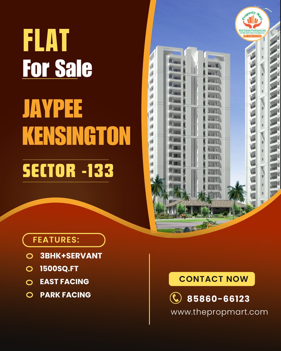 Property_Mart's tweet photo. 🏡 Flat For Sale | Jaypee Kensington, Sector 133 Noida
Spacious 3BHK + Servant (1500 sq.ft)
Located on Noida Expressway with top connectivity
📍 Near Schools | Hospitals | IT Hubs
📞 85860-66123
🌐 https://t.co/JBC5WNf9Yx
#JaypeeKensington #Sector133Noida #PropertyMart https://t.co/kBNytfQplu