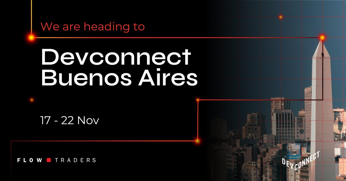FlowTraders's tweet image. We&apos;re heading to @EFDevcon in Argentina! 🇦🇷

We&apos;re excited to engage with the brightest minds in digital assets, connect with industry experts, and chat about what&apos;s next, at the biggest Ethereum event, worldwide. 

See you there &amp;amp; stay tuned for more info coming soon! ♠️♥️♣️♦️