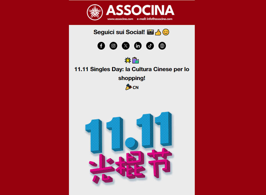 🌟🛍️ 11.11 Singles Day: la Cultura Cinese per lo shopping! 🎉🇨🇳 - mailchi.mp/c9c0bb249e2e/a…