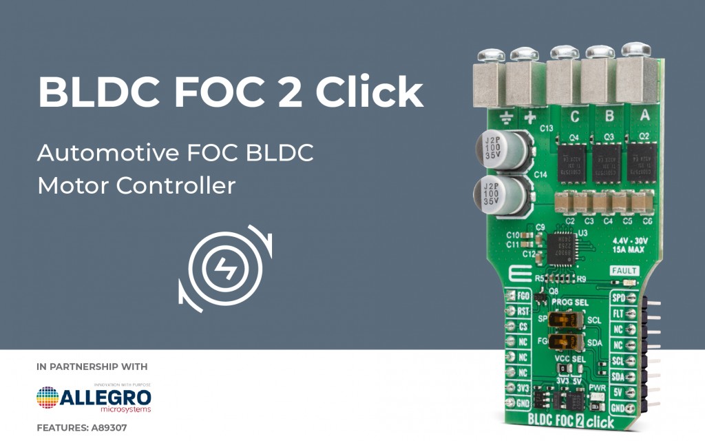 mikroel's tweet image. ⚙️ Add advanced FOC-based BLDC motor control – up to 15A of precision power! @allegromicro 

mikroe.com/blog/bldc-foc-…