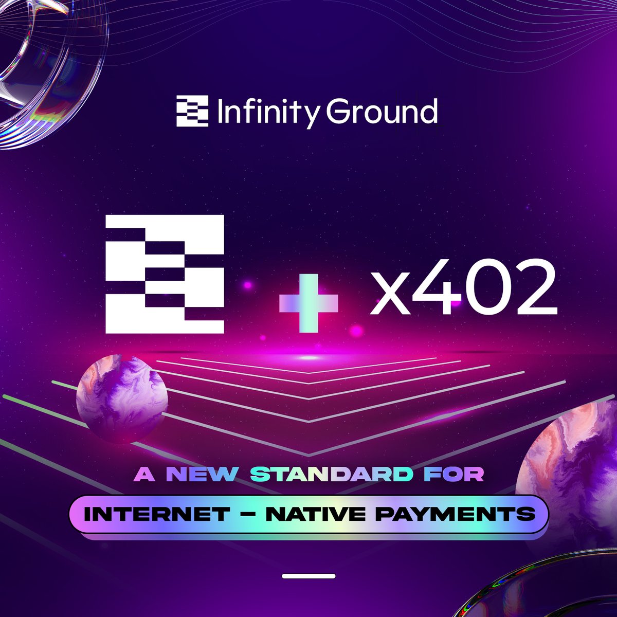 infinityg_ai's tweet image. Infinity Ground is weaving x402 into the Vibe Coding Infra — starting from the payment layer and extending into the #AgenticIDE — so value can move as effortlessly as code.

Creators and AI agents gain no-code access to protocol-native payments, paving the way for apps that earn,…