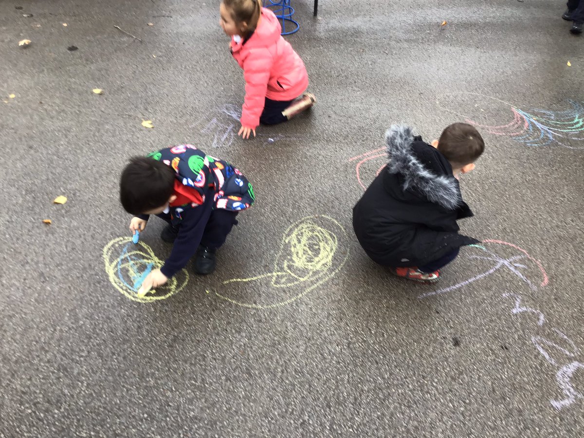 Receptionmonksd's tweet image. #classR1 had lots fun on our yard this morning we used the chalk to create fireworks 🎆 the children said they are excited to see all the fireworks 🎇 on Wednesday