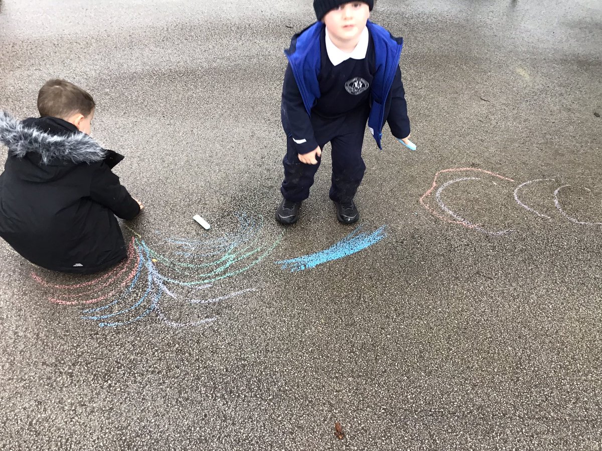 Receptionmonksd's tweet image. #classR1 had lots fun on our yard this morning we used the chalk to create fireworks 🎆 the children said they are excited to see all the fireworks 🎇 on Wednesday