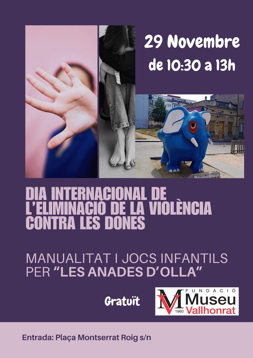 Dissabte 29 novembre les anades d'olla us espera al pati del @museu_vallhonrat amb unes activitats que podreu gaudir de 10:30h a 13h. No us ho perdeu!