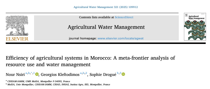 AgreemedP's tweet photo. 🌿 New #AGREEMED study!
Analyzing farming efficiency &amp; water use in Morocco’s Chtouka-Massa plain 💧
Findings show how tailored policies can boost sustainability in arid regions.
🔗 Read more: https://t.co/iTl0KUPN9j https://t.co/K79duG38fT