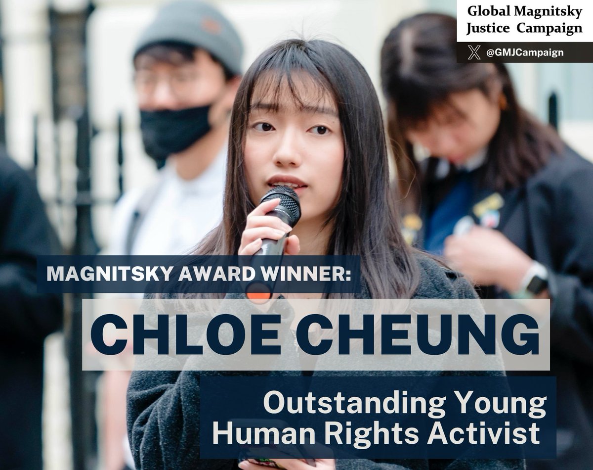 I am deeply honored to receive the 2025 #MagnitskyAward, named after Sergei  Magnitsky, who gave his life exposing corruption by Russian officials and  oligarchs. Proud to receive this as a Hong Konger.