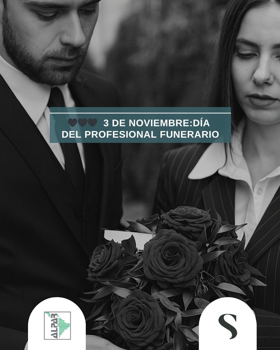 🖤🖤🖤 Hoy, 3 de noviembre, agradecemos a todos los Profesionales Funerarios por su valiosa labor y su vocación de servicio.

➡️➡️➡️ Su trabajo —muchas veces invisible—, su entrega y su humanidad son esenciales en el momento de la despedida.

🔗 diadelprofesionalfunerario.com