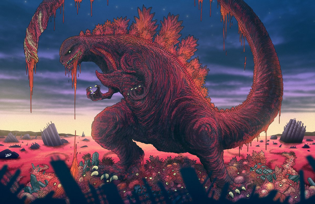 kevrayval's tweet image. Happy Godzilla Day!  

Sharing some of the fanart I&apos;ve done of the King of the Monsters, my idol and role model jk haha.  

#godzilladay #kaiju #gojira #godzilla #fanart #godzilladay2025 #monsterverse #daikaiju #fanart #artph