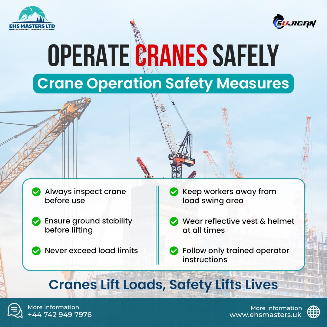 EhsMasters's tweet image. 🏗️ Cranes lift loads, but only safety lifts lives ❤️‍🔥
⚠️ Stay alert. 🦺 Stay protected. ✅
#ehs #london #ehsmasters #worksafe #PPE #construction #SafetyMatters #londonppe #EHSProducts #safetyfirst #hazard #biohazard #RiskManagement #accident #cranes #craneoperator