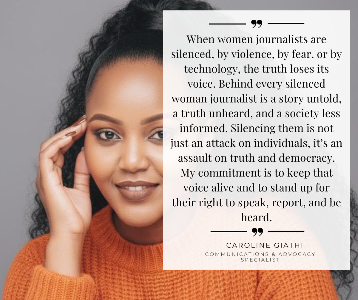 CarolineGiathi's tweet image. Women journalists are facing rising AI-facilitated violence, from deepfakes to online harassment.
A UNESCO–ICFJ study reveals many are forced to self-censor or withdraw from public spaces.

As AI tools advance, so must our fight to #EndImpunity &amp;amp; protect #PressFreedom #IDEI2025KE