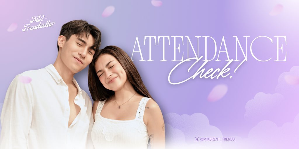 mikbrent_trends's tweet image. 𝐀𝐓𝐓𝐄𝐍𝐃𝐀𝐍𝐂𝐄 𝐂𝐇𝐄𝐂𝐊

are you still with us MENTies? 

please reply “mikbrent for life”