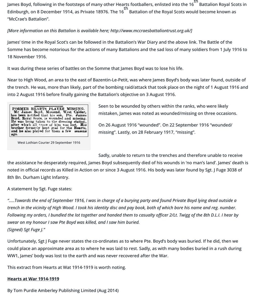 wandererpaul's tweet photo. @WW1BWFC @OfficialBWFC @BWFCST @bwfcbwfc @TomCarr45279605 @BWFCimages @Wanderers_Xtra @BWFCUSA @footballandwar @MarcIles @BWFC1874 My piece. https://t.co/YjS6buRrTm