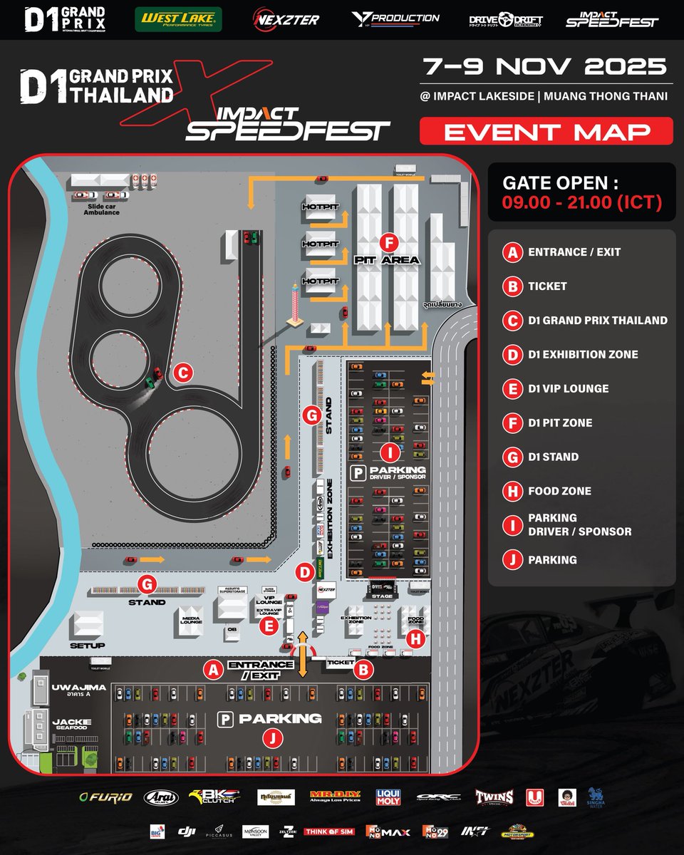 D1GP Thailand × IMPACT SPEEDFEST

今回のタイD1は、初開催バンコクの特設コース！
タイのオートサロン会場でもあります！

#D1
#D1GP
#Thailand