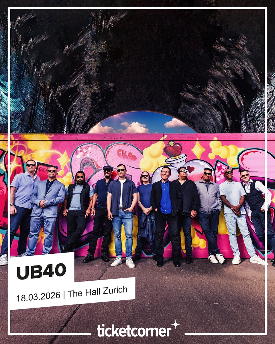 ticketcorner_R's tweet image. Avec #UB40 la musique est unique, car elle combine le reggae avec des mélodies pop et une chaleur incomparable 🎶 Retrouvez-les à Zurich en mars pour vous réchauffer 🌞

Infos et 🎟️: brnw.ch/21wX9wG ⬅️ #Ticketcorner