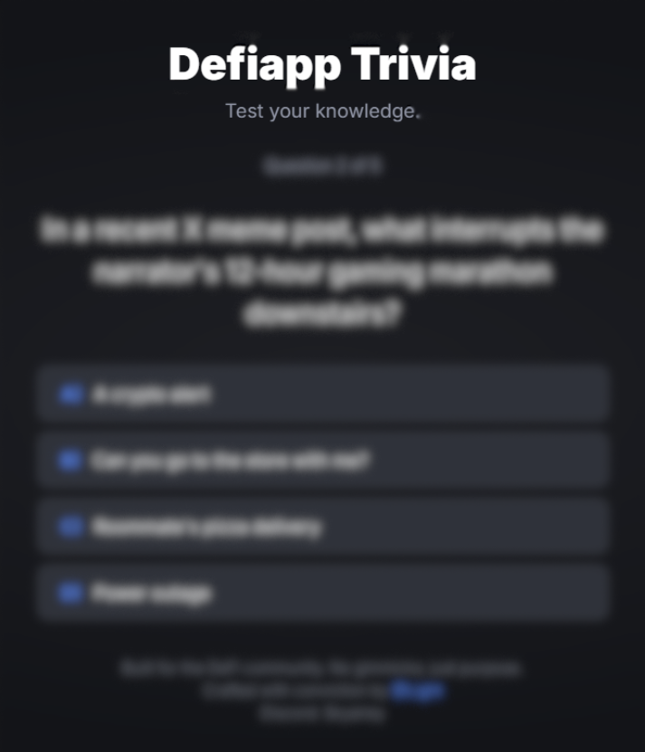 A site created for a fun purpose xD 
Test your knowledge about <a href="/defiapp/">Defi App</a>
defiapp-seven.vercel.app