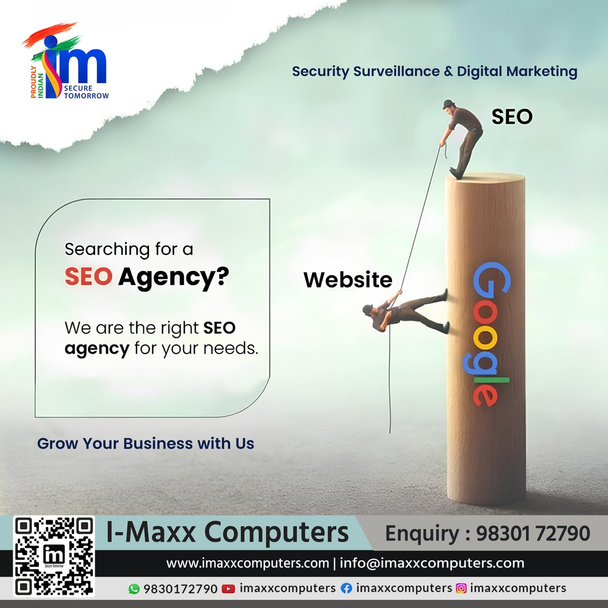 imaxxcomputers's tweet image. 🔍 Searching for the Right SEO Agency?
Your search ends here! I-Maxx Computers helps your website climb to the top of Google.

📞 Enquiry: 98301 72790
🌐 imaxxcomputers.com
📧 info@imaxxcomputers.com

#SEO #SEOAgency #SearchEngineOptimization #GoogleRanking #IMaxxComputers