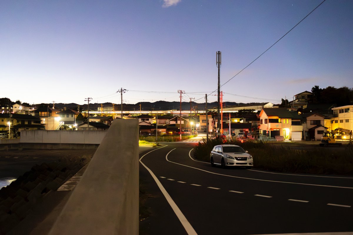 ooseno7100's tweet image. E657系
茨城県日立市　日没少し後の会瀬港より