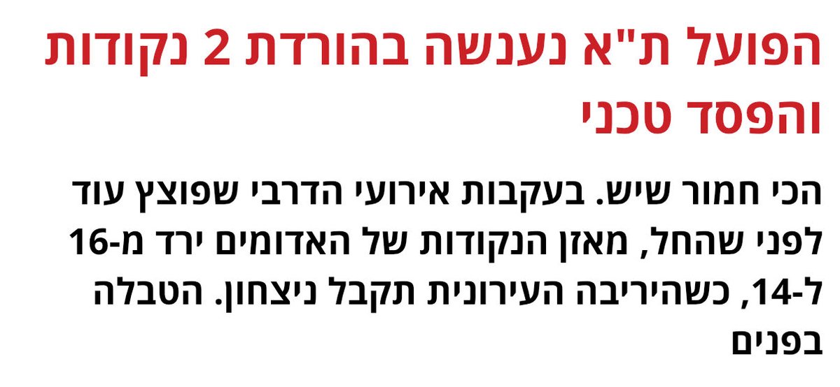 עם כל הבאלגן שאוהדי הפועל עשו וההחלטה הלא נכונה שנלקחה על כר הדשא סוף סוף יש החלטה נכונה וצודקת.
