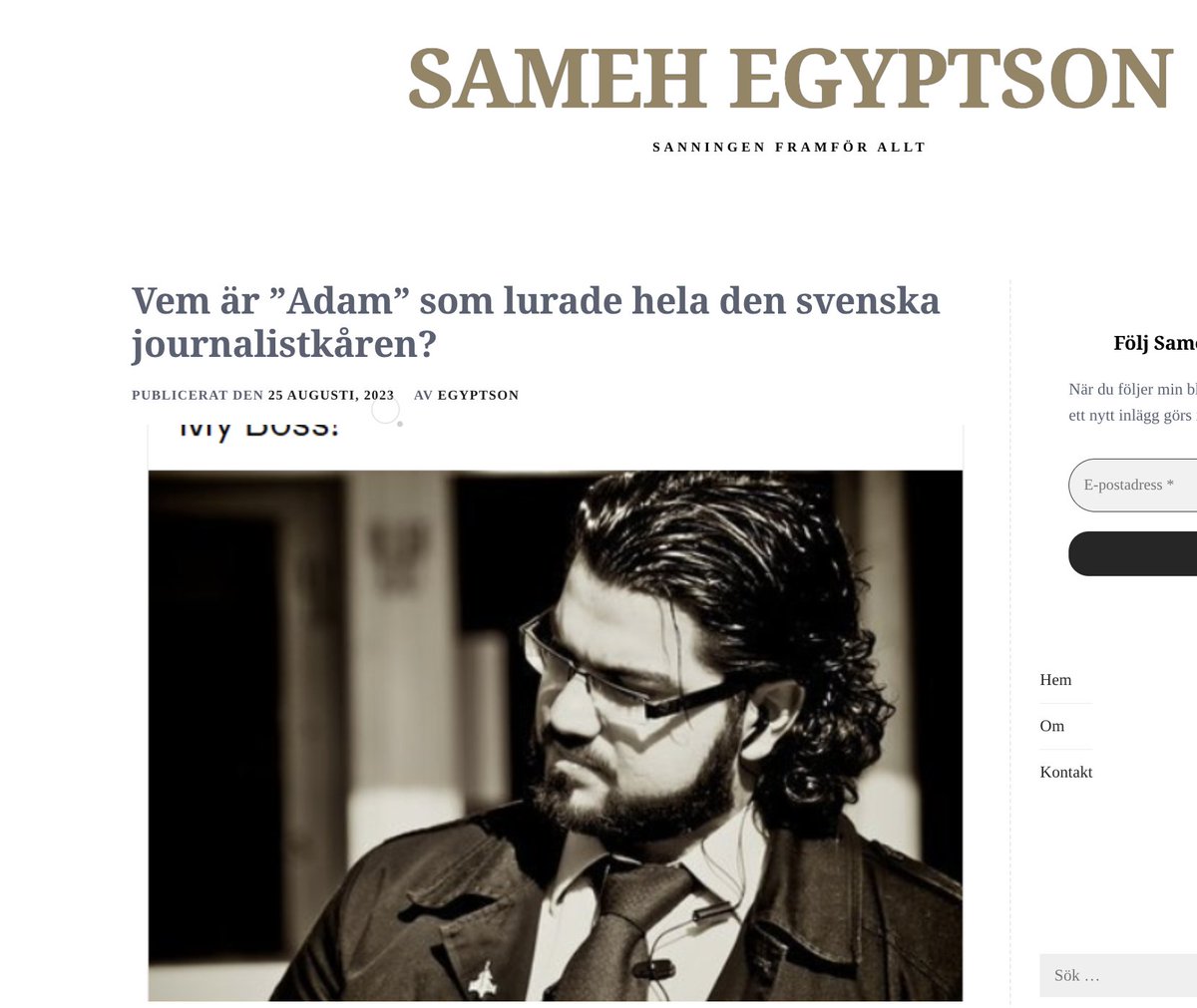 2- Till SVT:s journalist Johanna Holstein:
Tre dagar senare gjorde du ett reportage om disputationen och lät en anonym person intervjuas. Du valde rubriken:
”Han hängdes ut i omtalade avhandlingen vid Lunds universitet: ‘Det innebär stora risker’”
svt.se/.../han-hangde…...