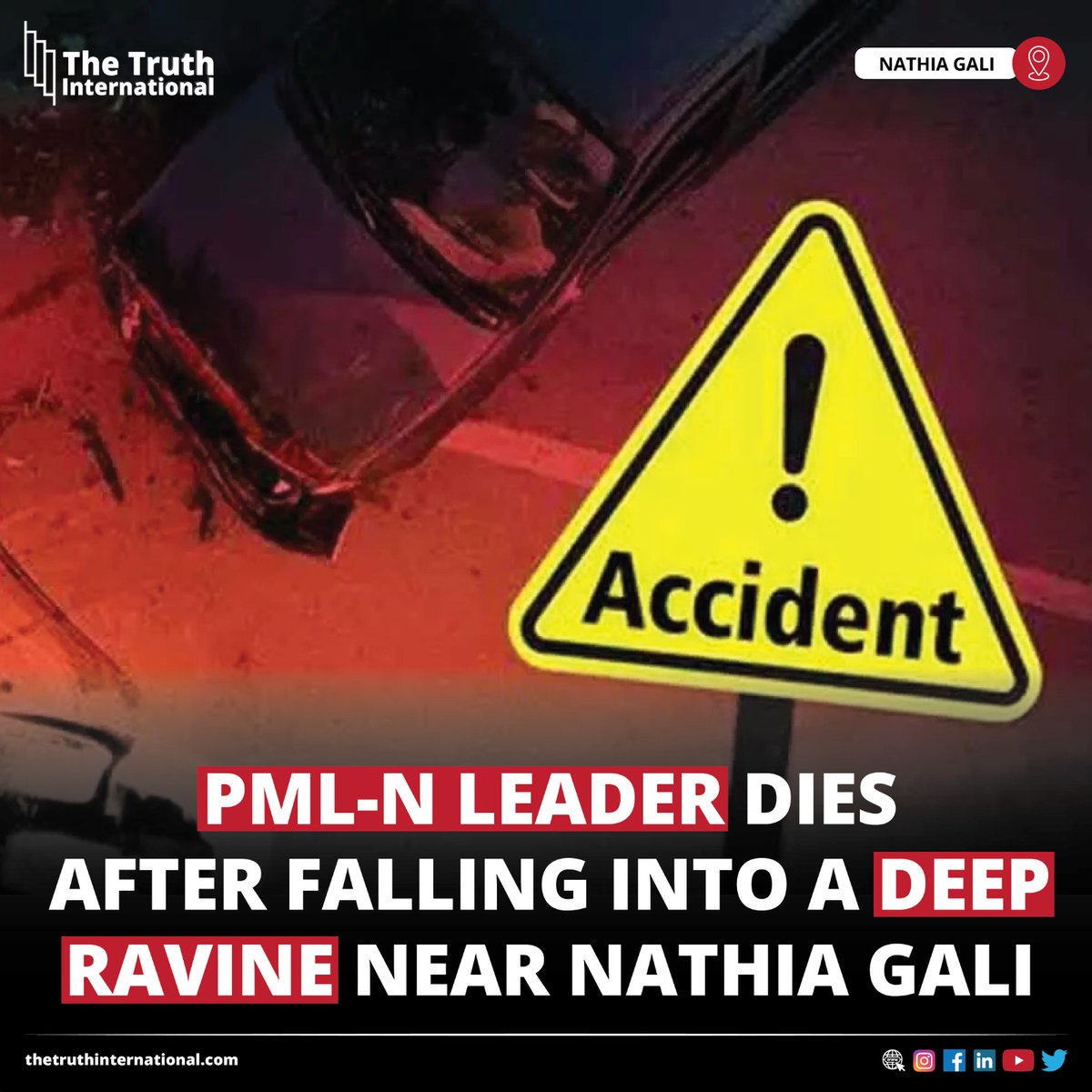 ttimagazine's tweet image. PML-N Leader Dies After Falling Into A Deep Ravine Near Nathia Gali

FIND MORE: thetruthinternational.com/pml-n-leader-d…

#TopTrending #PMLNLeader #BabarKhan #Charsadda #Dies #Falling #Deep #Ravine #NathiaGali #Abbottabad #TTI