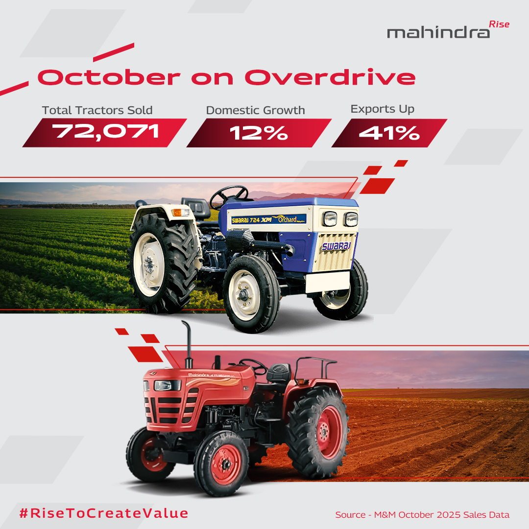 MahindraRise's tweet photo. Presenting an overview of the Monthly Sales Performance of Mahindra’s Automotive, Farm Equipment and Trucks &amp; Buses Business.

Learn more: 

Auto - https://t.co/NhfqJLyOPL

Farm - https://t.co/Rf3oy9lS30

Trucks &amp; Buses - https://t.co/Qtu4IikBiL https://t.co/pTmHmcEyWu