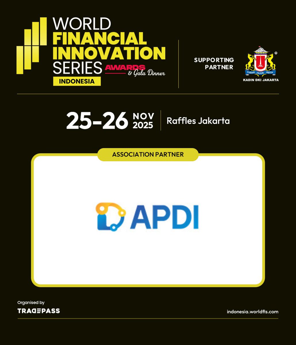 Tradepassglobal's tweet image. A warm welcome to APDI as our Association Partner for WFIS Indonesia 2025!

Together, we’re set to foster collaboration and innovation in Indonesia’s fast-evolving financial ecosystem. 

#WFISIndonesia2025 #WFIS #APDI #PaymentsInnovation #FintechAssociation