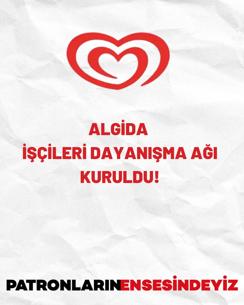 pensendeyiz's tweet image. 🚩ALGİDA İŞÇİLERİ DAYANIŞMA AĞI KURULDU

Ağır sömürü koşullarına, düşük maaşlara, düzensiz mesailere ve sürekli maruz kalınan tehditlere karşı Patronların Ensesindeyiz Dayanışma, Haberleşme ve Mücadele Ağı temsilcileri ile bir araya gelen Algida emekçileri "Algida İşçileri