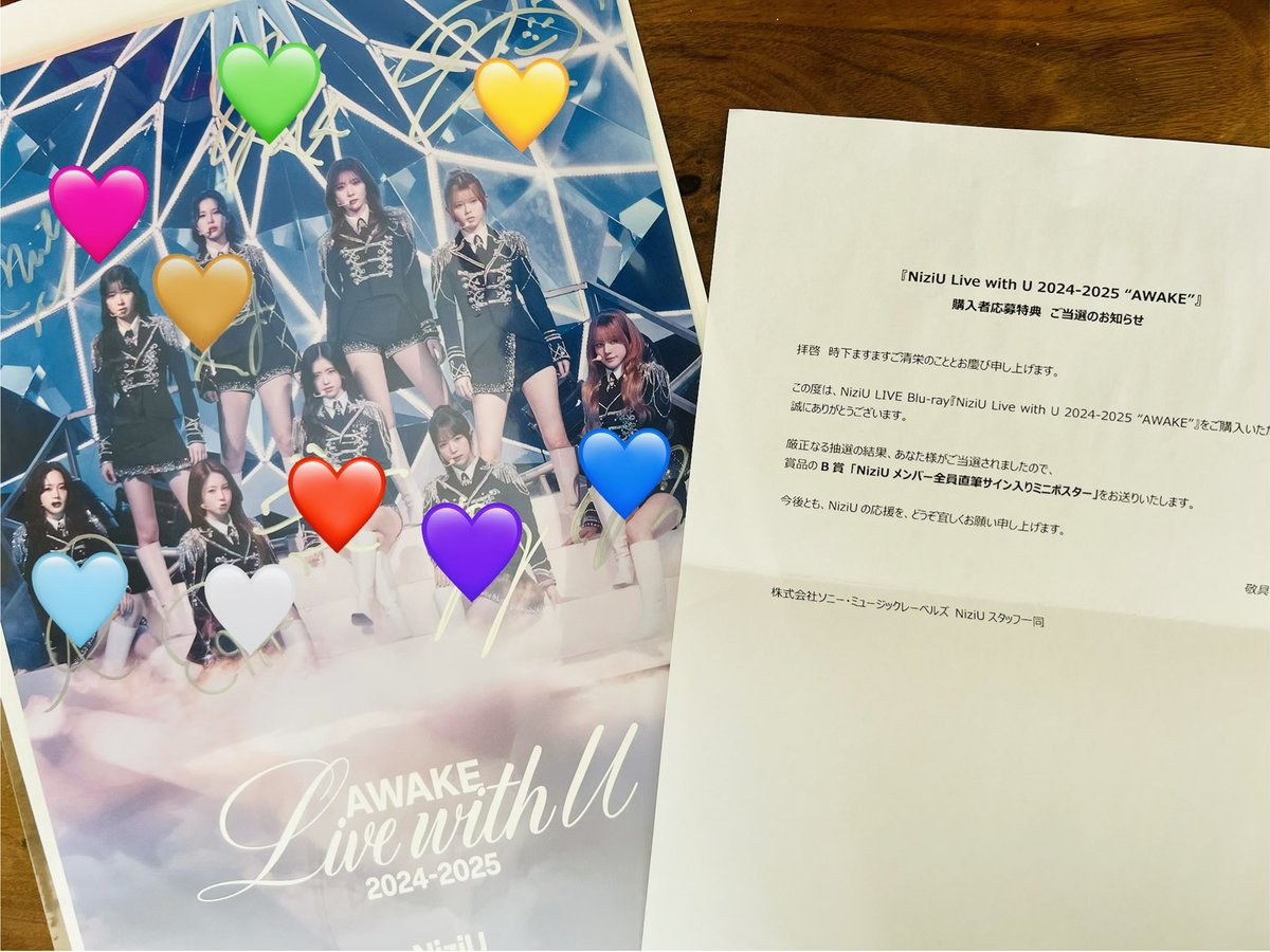 NiziU 台湾 全員直筆サイン入り ポスター 2025年最新】niziu サイン