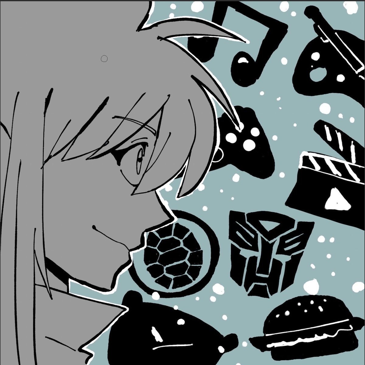 اليوم اخذنا اول محاضرة في مجال الجرافيك ديزاين 
انطلب منا نعرف عن انفسنا بطريقتنا قمت رسمت🙂‍↔️✨