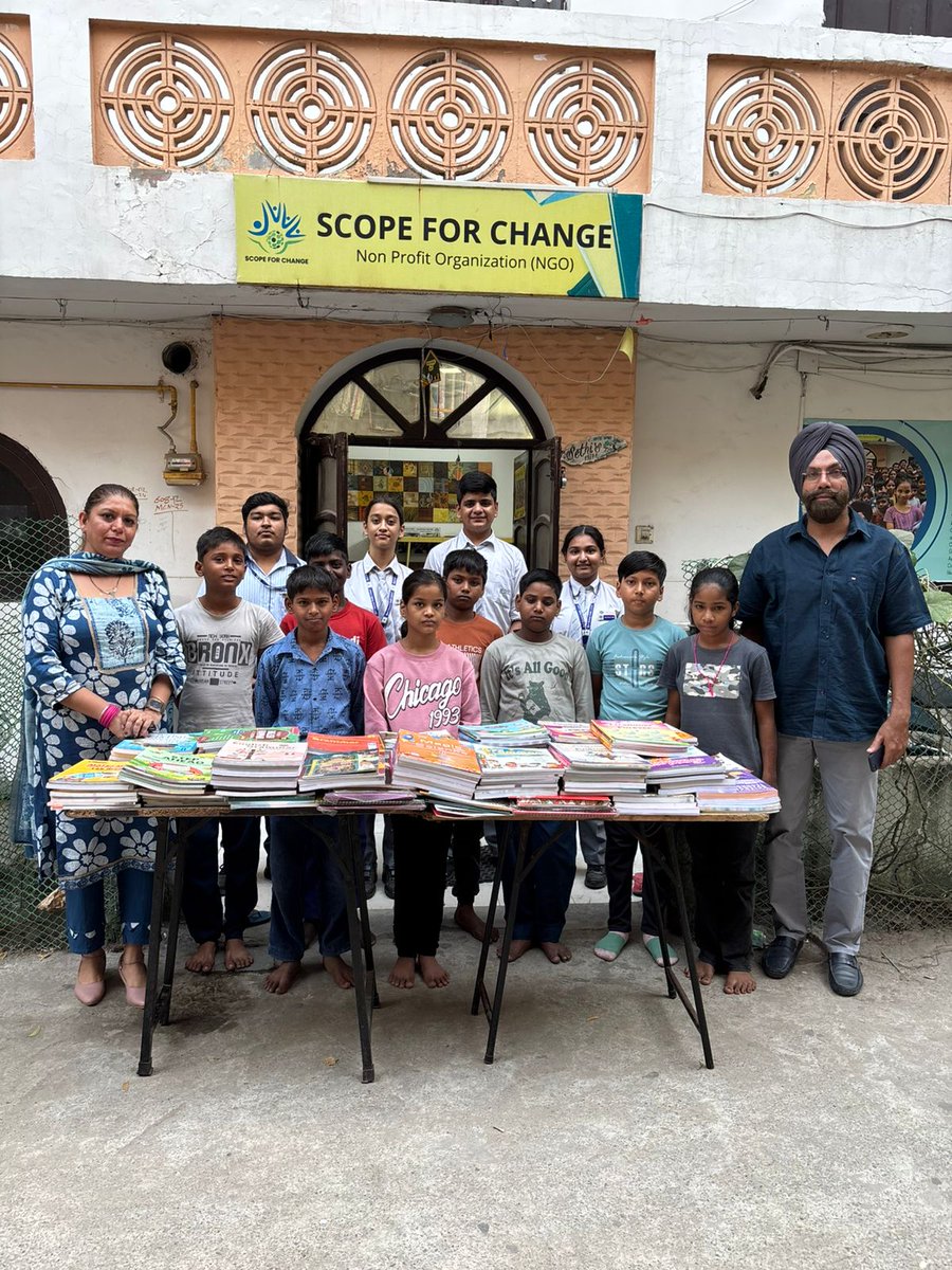 📚 Book Donation by <a href="/richharvest_sch/">Richharvestpublicschool</a> 
A big thank you to the students and faculty of Rich Harvest School for donating books to our Scope For Change Learning Center. Your generosity will inspire underprivileged students to learn, grow, and dream bigger. 🌈✨#SFC #BookDonation