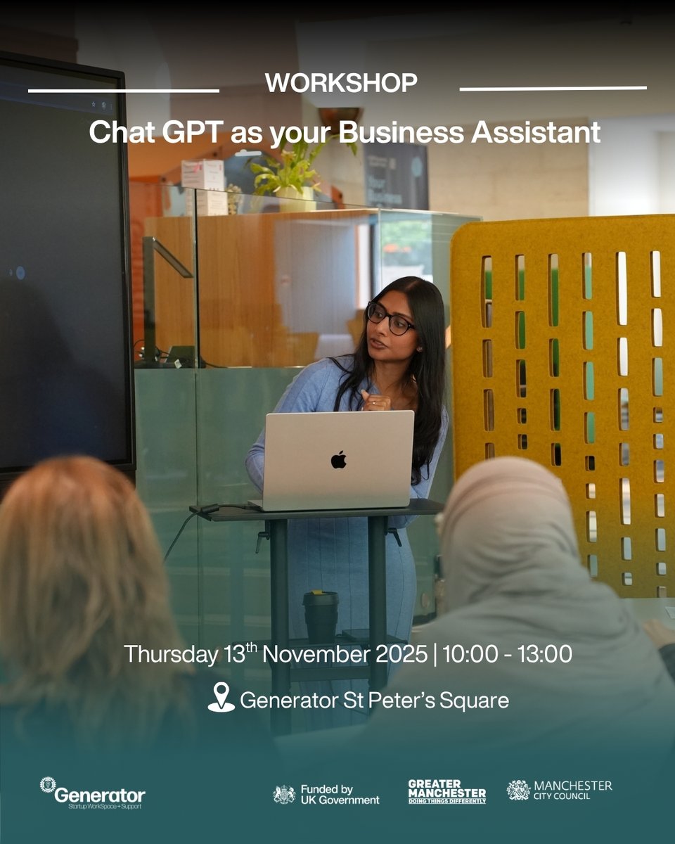 Here are a few of our Events and Workshops this November at Generator!

Book your place and find out what's on via the link in bio...

#workshop #networking #coworking #smallbusiness