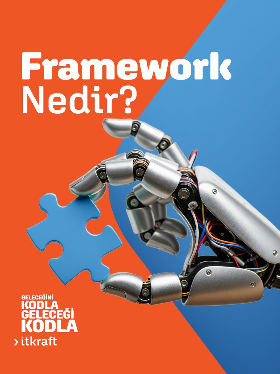 #Framework yazılım geliştirmeyi hızlandıran, hazır altyapı ve araçlar sunan bir iskelet sistemidir.

Neden önemli?
Sıfırdan kod yazma yükünü azaltır. 
Geliştirme süresini hızlandırır.
Projelerin bakımını kolaylaştırır.

#NeDemek #KodlamaÖğren #ITKraft #GeleceğiniKodla