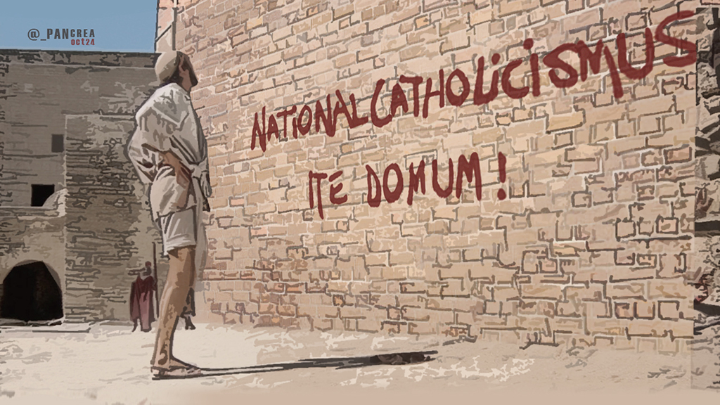 PORMIGRANCULPA's tweet photo. El símbolo del cristianismo es el pez de los pescadores de hombres, no la crucifixión romana. Díselo tú, @Pontifex_es. https://t.co/HNynBGHjt0