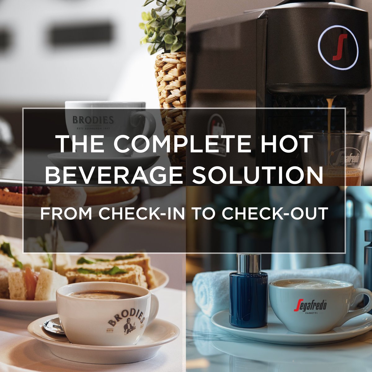 segafredouk's tweet photo. It's Hotel Focus Week at Brodies Segafredo UK! 

We are showcasing how we support hotels enhance their hot beverage offering. From premium coffee and speciality teas to in-room hospitality, coffee machines &amp; expert support, ensuring every guest enjoys an exceptional experience!☕ https://t.co/cBv5QIpUlZ