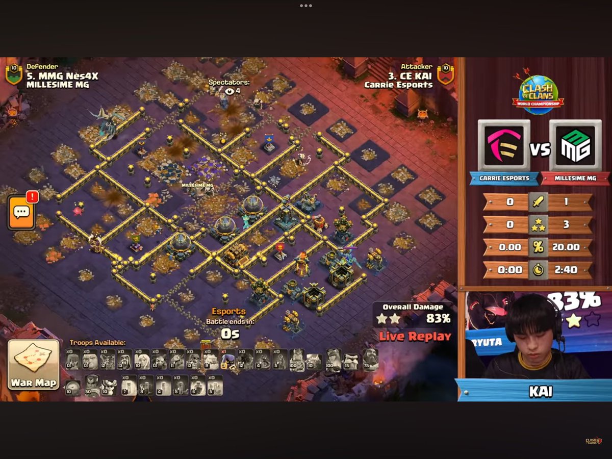 GedCoC's tweet image. WORLDS BASES!!!🔥

Happy I got 3/3 defenses.😁 

Thank you to all the players and builders from @MillesimeMG for the opportunity❤️

🔥1: link.clashofclans.com/en?action=Open…

🔥2: link.clashofclans.com/en?action=Open…

If you want to order bases from me check out @BlueprintCoC 💙