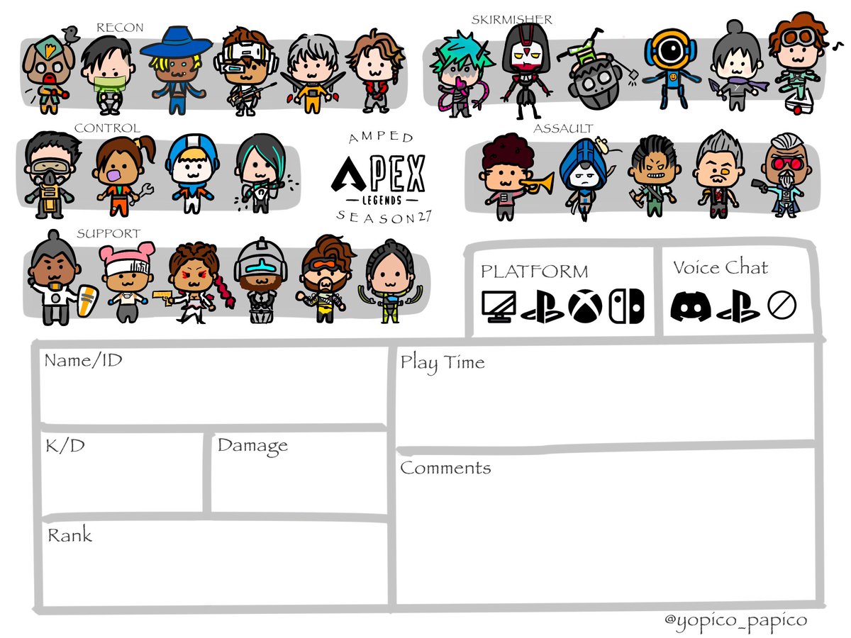 シーズン27の #apex自己紹介カードテンプレ を作りました。

いいね&amp;リポストしていただけると励みになります。
ご自由にお使いください😃

#Apex自己紹介カードテンプレ 
#Apexフレンド募集 

デザインは3種類です💚
↓↓