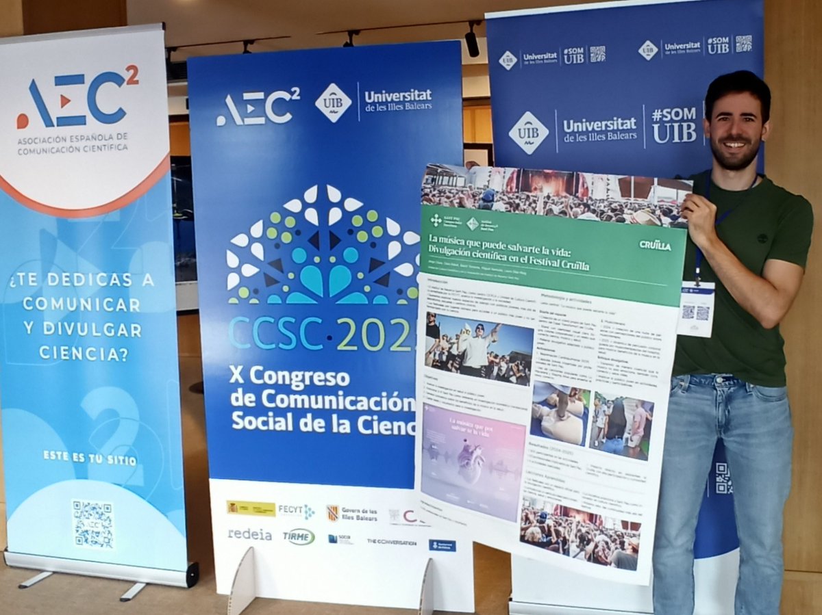 IRSantPau's tweet image. 🗣Hem participat al X Congrés de Comunicació Social de la Ciència🧬

🌟La setmana passada, a Palma de Mallorca, va tenir lloc aquest congrés amb més de 350 participants i organitzat per l’Associació Espanyola de Comunicació Científica (@aecomcientifica) i la Universitat de les…