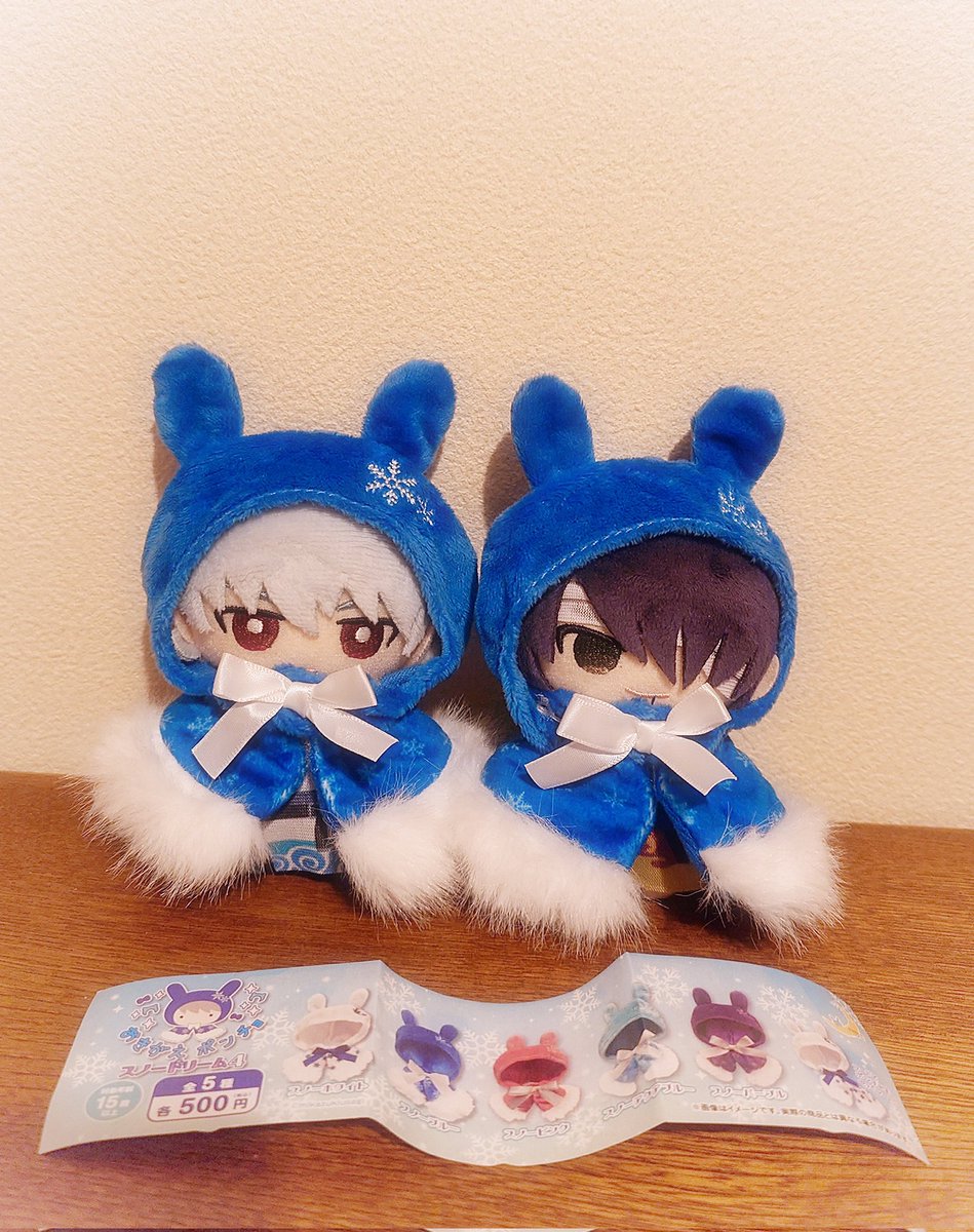 これは私の運が悪すぎて3/5（白、水色、紫）を引き当てられなかったが奇跡的におそろコーデになったぎんたか