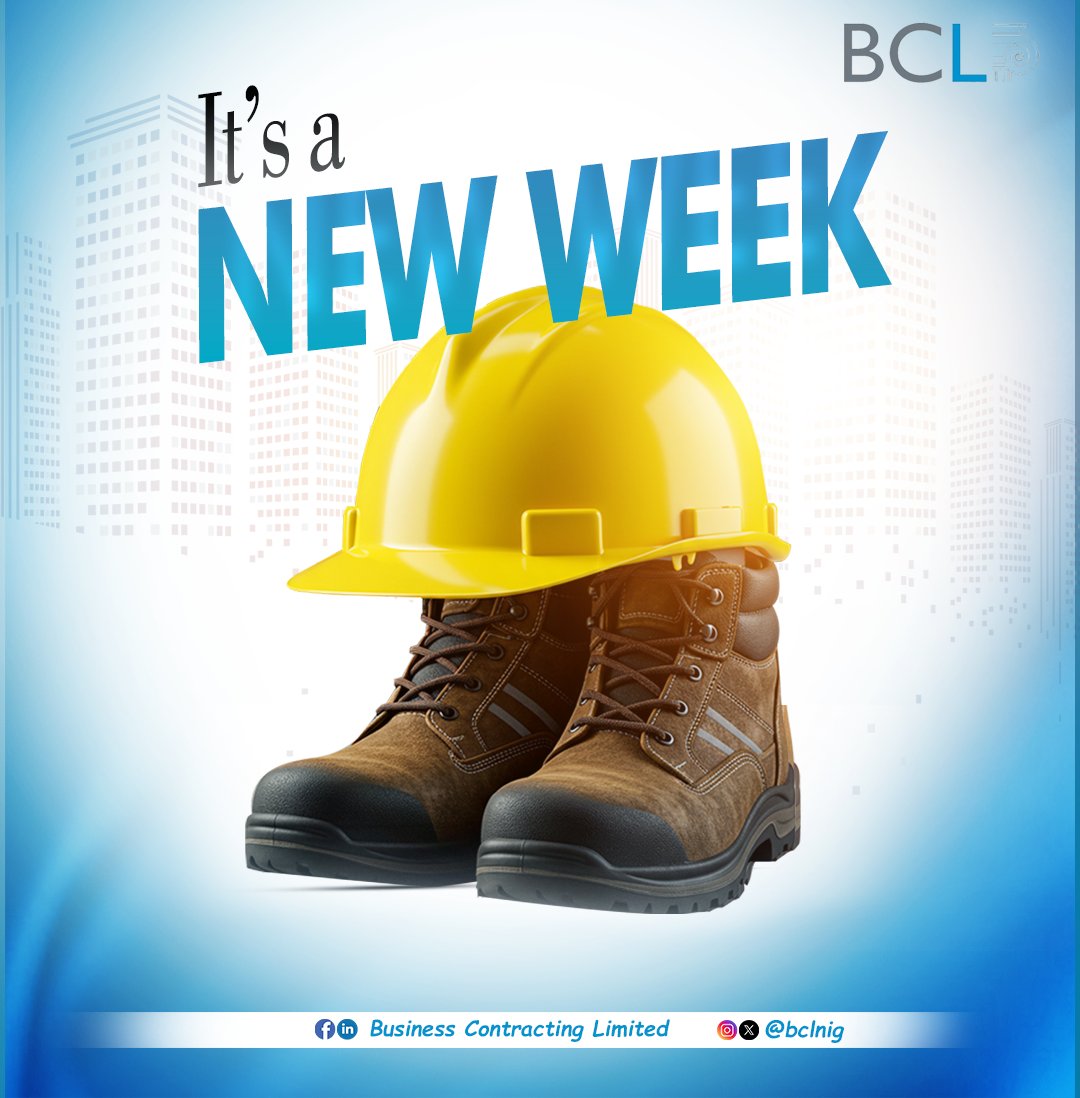 Rising strong this Monday, we are building momentum to make November remarkable, setting the tone for a strong, steady week full of wins.

#Nigeria 
#MondayMotivation 
#HappyNewWeek 
#Construction 
#BCL