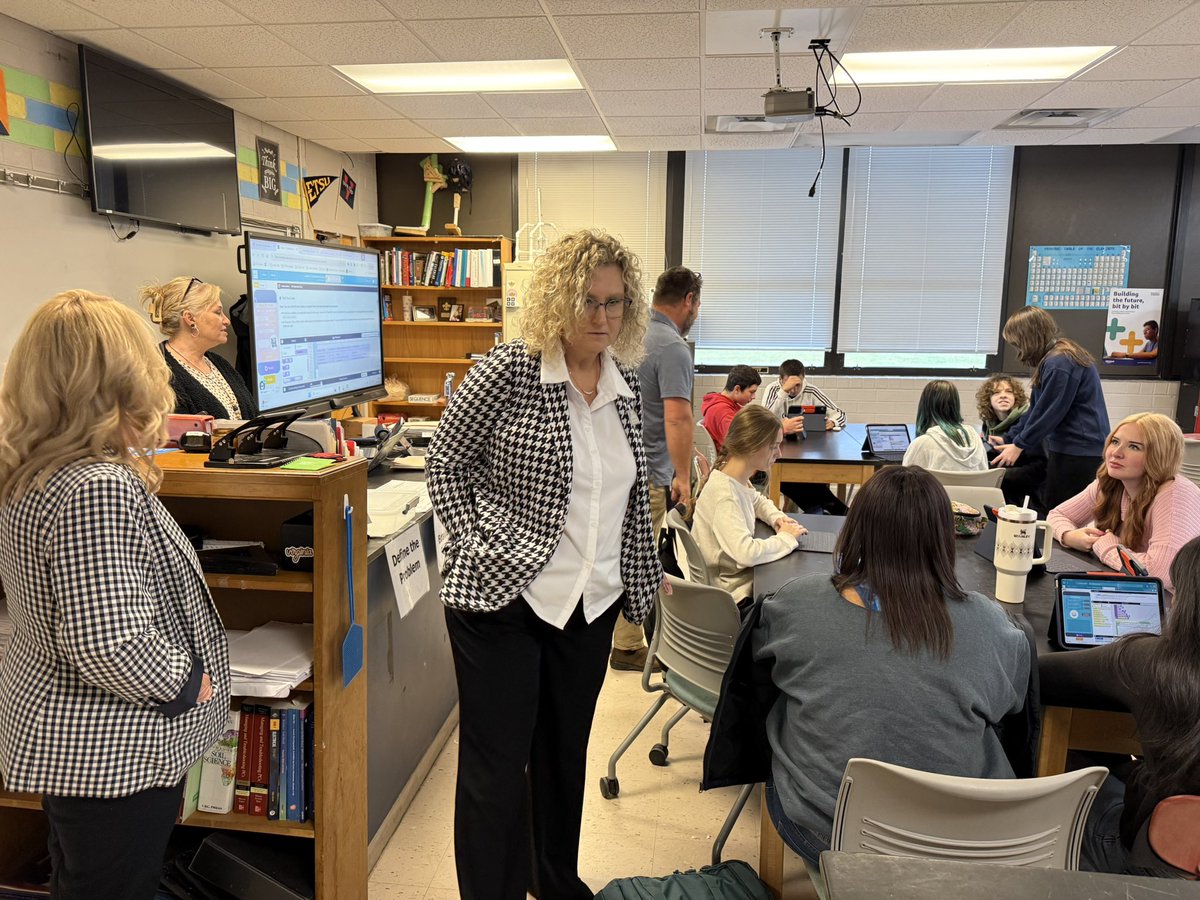 KarenBoyles1's tweet photo. Enjoyed visiting Cherokee County Schools with my friend and counterpart, Anna Hair! The CTE students were actively engaged and expressed love and appreciation for their CTE classes and teachers, and for their CDC for providing WBL opportunities. #CTEforNC #CTERocks https://t.co/J9wR77Rlo7