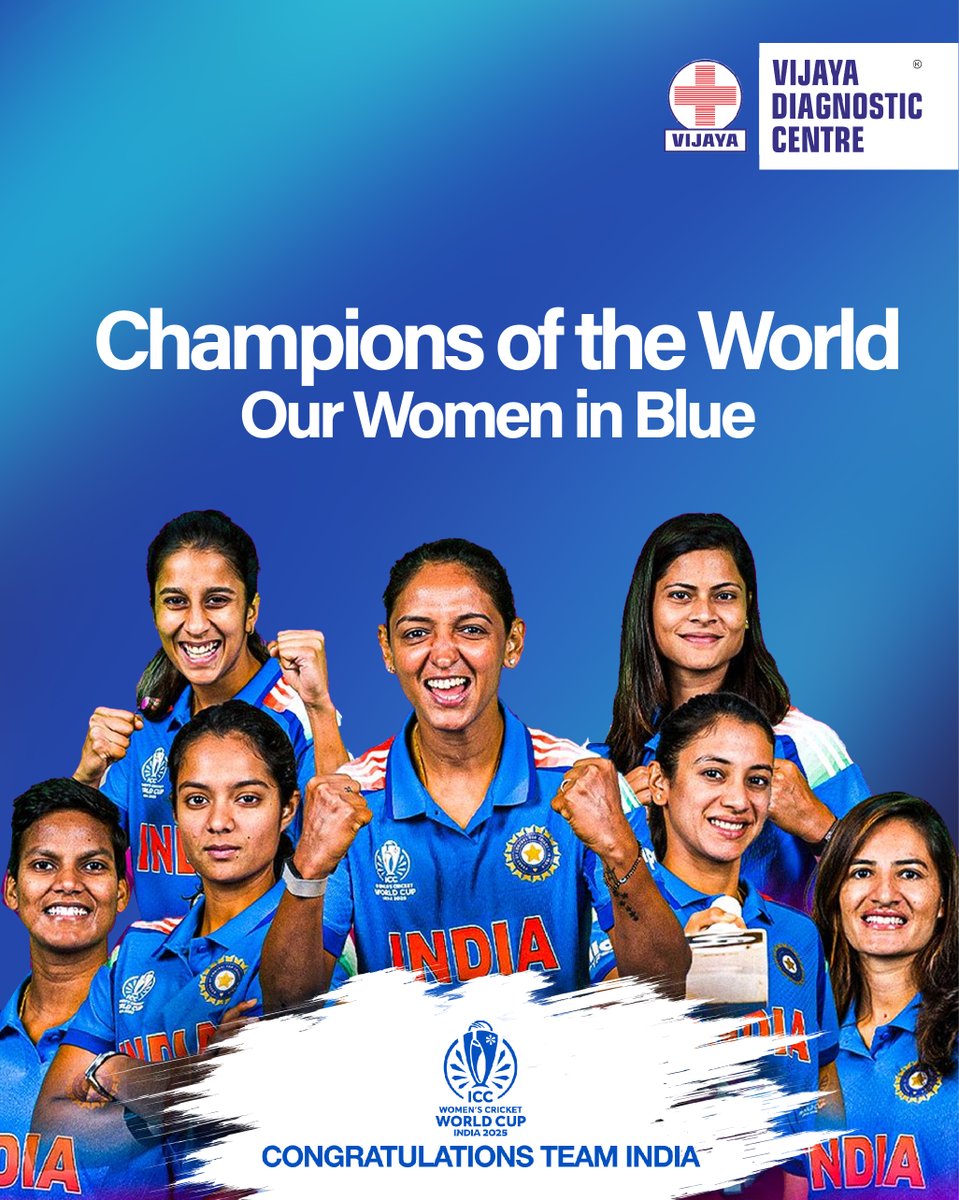 History has been made! 🏆🇮🇳
Congratulations to Team India for bringing the ICC World Cup home for the first time — the nation’s third glorious win after 1983 and 2011.
Proud moment for every Indian! 💙

#TeamIndia #WWC2025 #Champions #ProudMoment #CricketFever