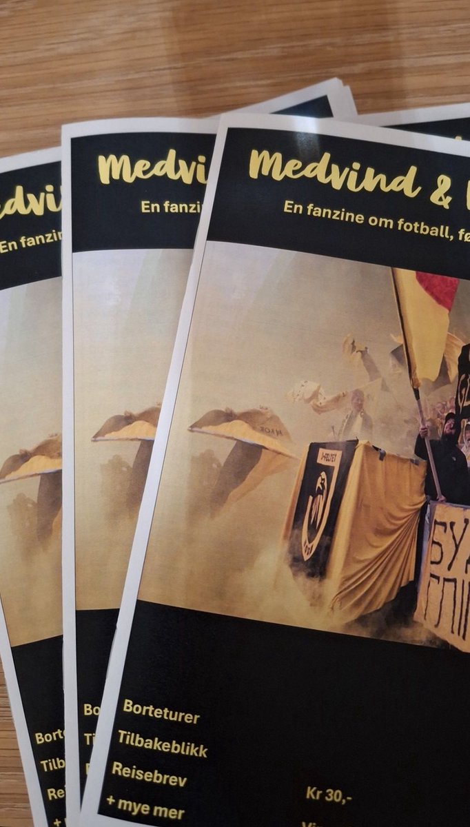Medvind &amp; motvind 2.utgave er til salgs på pub før kamp i morgen. Denne gangen har Bård gitt meg spalteplass. Løp og kjøp! 🤝