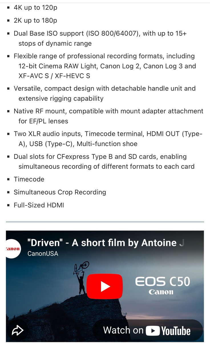 CLVR34's tweet photo. JUMPED OUT OF MY SEAT when I read "FULL-SIZED HDMI" @CanonUSA  #C50 https://t.co/FgH9XJv0UB