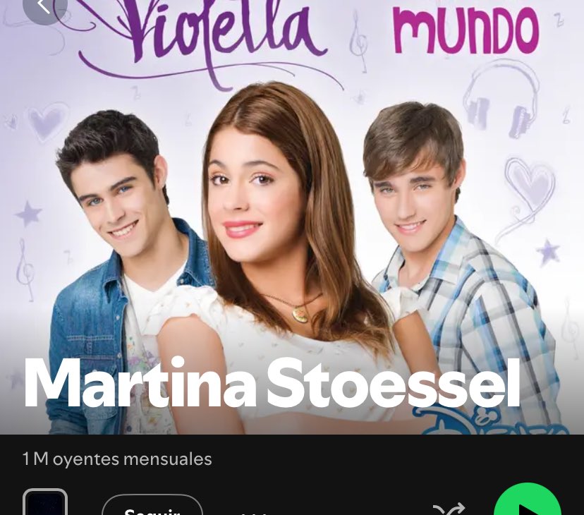 El perfil de Martina Stoessel acaba de llegar por primera vez al MILLÓN de oyentes mensuales en Spotify 

Ahora TINI cuenta con dos perfiles que superan dicha marca.