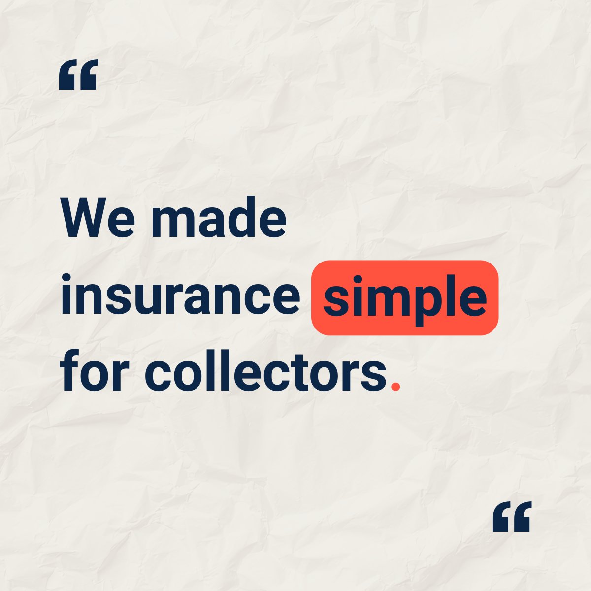 CollectionInsur's tweet photo. At Collection Cover, we keep things simple.

Get a quote, buy cover, and manage your policy—all online.

No paperwork, no hassle, just protection built for collectors.

Make life easier with Collection Cover.

Join the collective today.

#collectors #insurance #collections https://t.co/6TbgGSF2tz