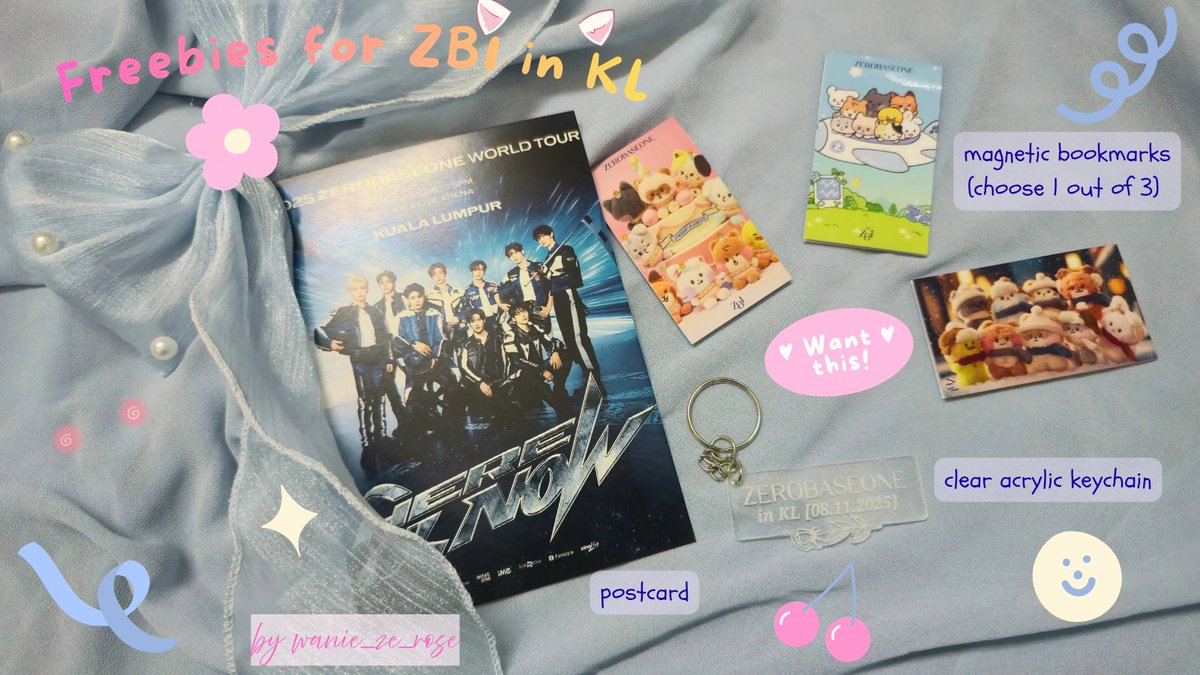 wanie_ze_rose's tweet photo. Freebies for #ZB1inKL #ZB1inMY 
 by @wanie_ze_rose

✨️Limited Quantity✨️

1. Postcard
2. Clear acrylic keyring
3. Magnetic bookmark (choose 1 out 3 designs of diff front &amp; back)

Will update on exact location on dday 🫶🏻 DM for trade!

#ZEROBASEONEINKL https://t.co/47q0exMPQe