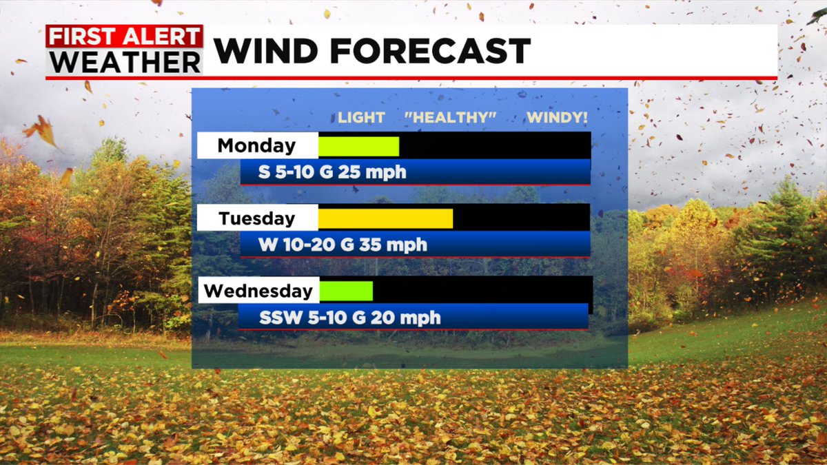 Mostly cloudy today with a shower chance this evening. A cold front pushes through and we'll pick up a quick shower or brief downpour. Likely between 6-9pm. 

This is then followed by a sunny but windy day Tuesday.