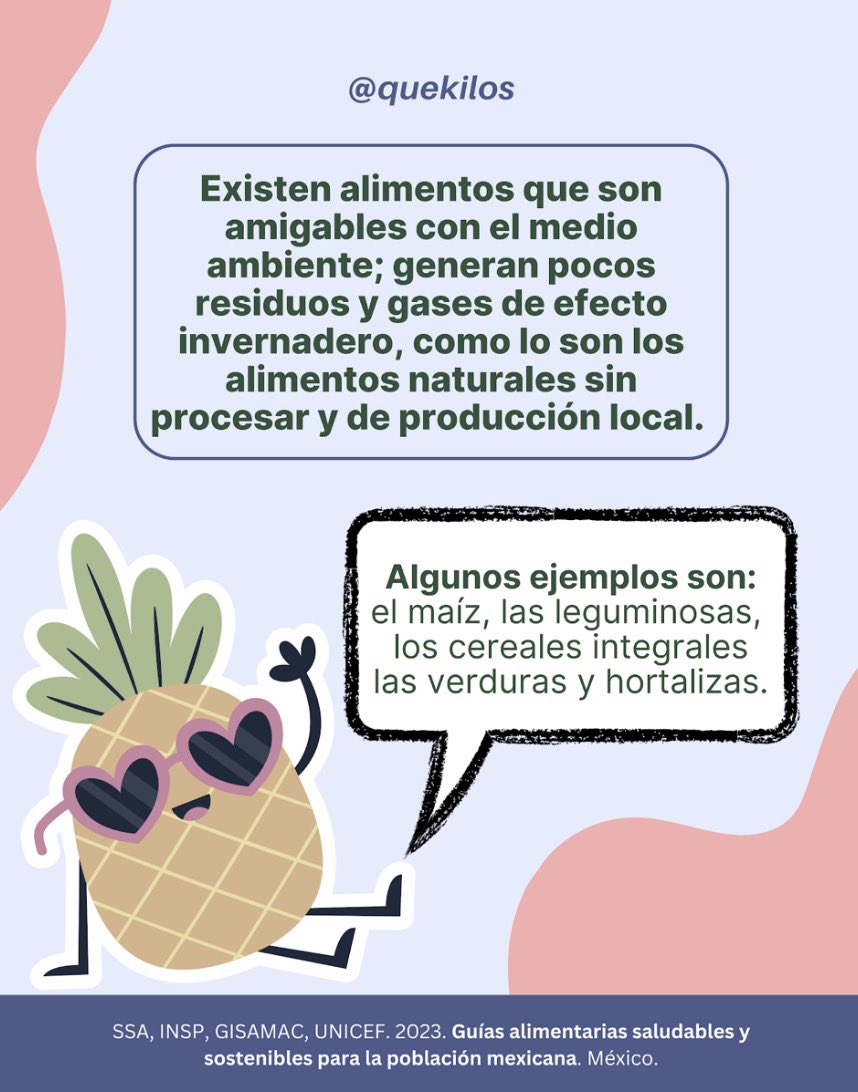 quekilos's tweet photo. Una alimentación #saludable y #sostenible es aquella cuyo impacto ambiental es bajo y al mismo tiempo contribuye a la nutrición y seguridad alimentaria de todas y todos 🍎

Aquí te contamos más 🌿
#ConceptoQueKilos https://t.co/PjwtmsXyQT